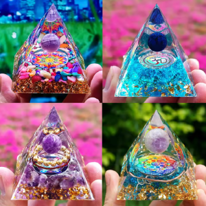 5CM Energy Generator Orgone Pyramid Crystals Peridot Healing Reiki Chakra Reiki Chakra Generator Orgonite Pyramid Meditation Too