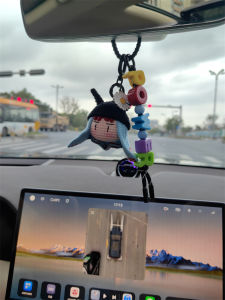 Handmade GD Car Hanging Ornament POWER Rearview Mirror Pendant Sheep Horn Cap Stylish Car Interior Decoration for Men