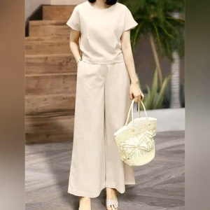 FREE GIFT FREE SHIPPING COD Short  Sleeves Top Blouse and Wide Leg Pants Terno Set    - xs to slim large - classy and elegant - timeless classic  - timeless piece - casual office or party - classic piece - super kapal ng tela - hindi kayo magsisi - our