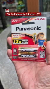 Vỉ 2 viên pin tiểu AA Panasonic Alkaline LR6T/2B 1.5V chính hãng