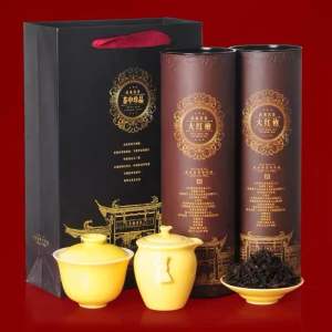 ชาต้าหงเผา 大红袍茶 ขนาด 200 กรัม 1 กระป๋อง ชาดำ ชาจีน dahongpao Two Tone Tea