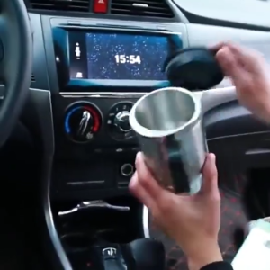 HOL Inner and Outer Steel 12V car thermal mug car water bottle stainless steel car heating