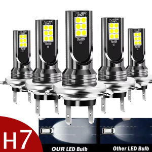 1/2/4/8PCs H7 Led Headlight Bulb Kit Car Fog Light Bulbs 12V 55W High Power Auto Fog Lamp 6000K Headlamp h7 super bright Bulbs