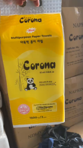 COMBO 5 BỊCH GIẤY RÚT TREO TƯỜNG CORONA 1500 TỜ 3 LỚP DAI MỊN- GIẤY RÚT TRẮNG