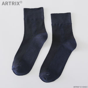 Mens Breathable Mesh Socks Thin Hollow out Design Summer Loose Mouth Cotton Polyester Blend Mid-Calf Socks for Elderly