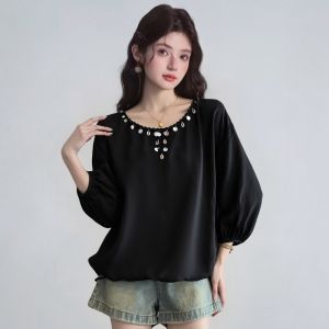 AIYITI | Bling Seven-Eighths Sleeve Plus Size Blouse