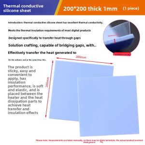 Thermal Conductivity Pad Silicone Sheet with Adhesive Back Silicon Grease CPU Graphics Card Heat Dissipation Notebook Graphics Card South Bridge Cooling Patch