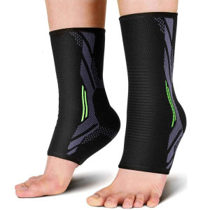 1Pair Sports Ankle Brace Compression Sleeves Plantar Fasciitis Sock for Achilles Tendonitis Joint Pain Reduces Swelling Heel Spur Pain