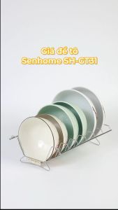 Giá để tô inox 304 cao cấp Senhome SH-GT31 kệ xếp bát tô có 6 ngăn chứa