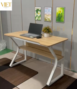 Bàn K Cong Chân Sắt – Bàn Làm Việc Bàn Học Bàn Máy Tính Hiện Đại