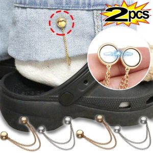 2Pcs Reduce Retractable Magnetic Adjustable Trouser Legs Clips for Pants Pin Fixed Leg Pants Loose Button for Jeans Perfect Fit
