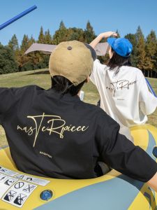 Áo Thun Cotton Tay Ngắn in Chữ Phong Cách Mỹ Cổ Điển Dành Cho Nam Mùa Hè 2025 Thời Trang Rộng Rãi Cho Cặp Đôi