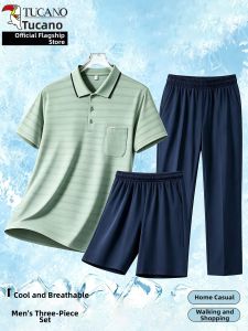TUCANO | Cooling Breathable Mens Polo Shirt Shorts Set