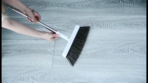 Broom and Dustpan Set Cleaner Sturdy & Durable Plastic Long Handle Foldable Keimav