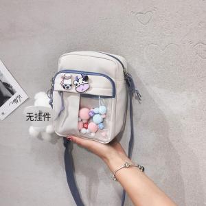 Cute Canvas Shoulder Bag for Women Spring 2025 Trendy Japanese Style Student Girl Versatile Crossbody Bag Sweet Lady Style