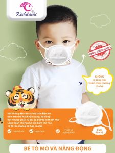 Khẩu Trang Hình Hổ Gấu sư tử Cho Bé KichilachiKhẩu Trang Kháng Khuẩn Chống Bụi An Toàn