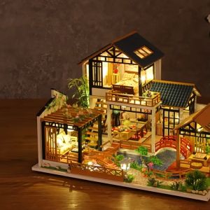 Dollhouse Miniature DIY Model Ancient Style Courtyard P018 (Anti Dust Cover Include) 有防尘罩