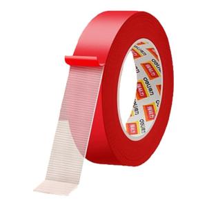 Deli Double-Sided Tape High-Adhesion Cloth-Based Adhesive Tape Grid Pattern Wedding Celebration Red Tape for Couples Name Stick on Carpet