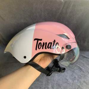 Nón bảo hiểm thể thao 2 màu hồng trắng Poc Tonato kèm kính {Màu Mới }
