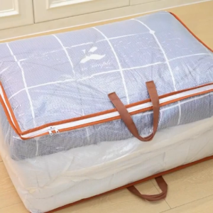 Beg Toto Storage Bag PVC Transparent Waterproof Dustproof Quilt Blanket Clothes Organizer Large Capacity Kalis Air