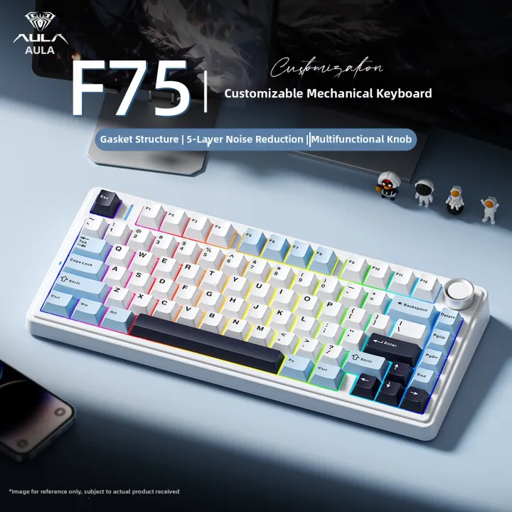 AULA | Tri-Mode Wireless Bluetooth Mechanical Keyboard 75 Keys
