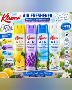 Kleemo Air Freshener Lemon Scent Long lasting fresh rose Eliminates odors Freshens the air 360mL