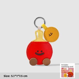 JIUJI | Original Leather Badminton Bag Charm Keychain