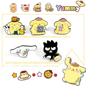 Sanrio | Cute Cartoon Big-Eared Dog Character Metal Badge Alloy Brooch Accessory Enamel Pin Collectible Badge