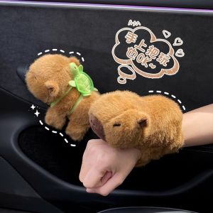 Vòng tay Cổ tay Nằm xuống Búp bê Capybara Búp bê Snap Ring Đồ chơi sang trọng dễ thương Búp bê dễ thương xấu xí