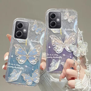 Redmi Note12 Note13 Transparent Butterfly Full Cover Shockproof Luxury High End Phone Case for Men And Women New Design 5 Styles