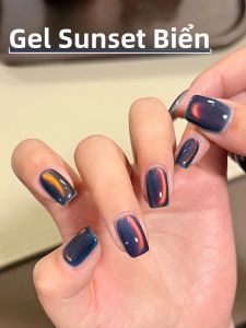 1 Chai Sơn Móng Tay Gel Mắt Mèo TC Whitening Sea Sunset 10ml Hiệu Ứng Gradient Satin Hạt Thủy Tinh Mịn Dành Cho Mùa Thu Đông