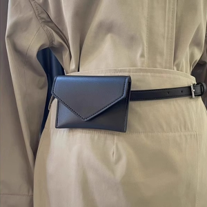 Mini Crossbody Bag Work Ladies Decorative Storage Small Size Casual Simple Style Pure Color Buckle Closure Single Strap