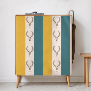 Cabinet Shade Curtain Punch-Free Fabric Door Curtain Self-Adhesive Dustproof Velcro Half Curtain Ugly Curtain Partition Curtain Cloth Curtain