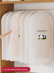 Transparent Hanging Dust Cover for Clothes Coat Suit Hanging Bag Home Wardrobe Storage Large Size Cartoon Chinese Style