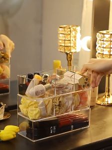 Acrylic Make Up Storage Box Organizer with Compartment Display Stackable Multi Purpose 分格收纳盒家用展示架置物收纳盒