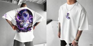 เสื้อยืดดราก้อนบอลฟรีเซอร์ แขนสั้น สไตล์อนิเมะ สตรีทแวร์ ฤดูร้อน เสื้อยืดลายกราฟิกสำหรับผู้ชายและผู้หญิง ผ้าฝ้ายลำลอง เสื้อโอเวอร์ไซส์ เสื้อผ้าสไตล์ Y2K