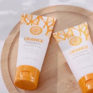 Orange Exfoliating Gel for Face Whitening 50g Facial Body Scrub Deep Clean Blackhead Removal GMEELAN