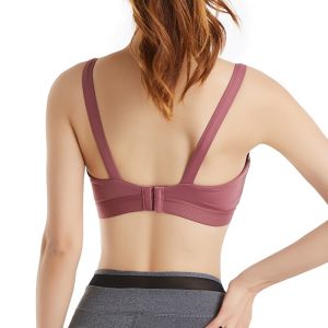 WATERMELON Yoga Bra Top with Built in Fixed Bra Pad Fitness Beauty Gathering Shockproof Running Workout Fitness Sports Bra Women Comfy Wireless Padded WM8135