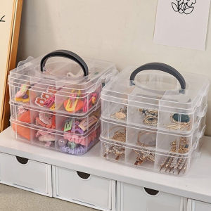 Stackable covered storage containers jewelry accessories toys sewing supplies tape storage boxes snap on tray containers