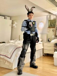 Madagascar Cosplay Police Officer Rabbit Judy Vest Adult Top Tactical Vest Badge Waist Bag Suit Animal Crossing Cosplay Accessories