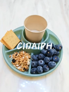 Breakfast Plate Divided Portable Barbecue Picnic Tray Portion Control Plate Healthy Eating For Adults Kids Dinner Plate