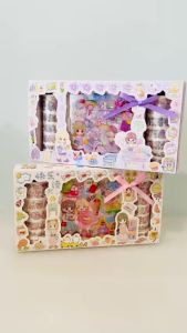 [MỚI VỀ ÁNH THẬT] Đồ chơi trẻ em set 12 cuộn băng dính và 6 miếng dán sticker trang trí đồ dùng cá nhân hoạt hình Chibi