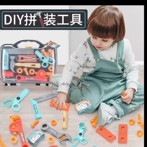 DIY Construction Tool Set with Storage Box Role Play Educational Toys DIY Assembly of Childrens Tool Suitcase DIY Engineer Tool Kit for Kids 3+