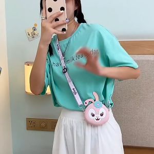 Cartoon Mini Kid Crossbody Bag Stella Lou Kuromi Melody Spiderman Silicone Waterproof Sling Shoulder Children Bag for Birthday School Party Gifts