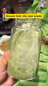 Kale Soybean Chia Seed Powder 250g | Green Superfood Drink Mix | High Fiber Protein Chia Healthy Mix