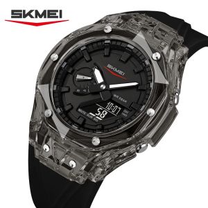SKMEI 5 Alarm Dual Time Display Digital Watch Sports Watches For Men Women Waterproof Daylight Saving Time Electronic Wristwatch