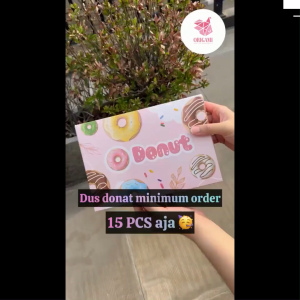 ( 1 PACK 10 PCS ) BOX 6 DONAT DONUT DOUGHNUT CETAK GAMBAR SWEET AND YUMMY