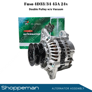 FUSO 4D33 4D34 ALTERNATOR ASSEMBLY DOUBLE PULLEY WITHOUT VACUUM 45A 24V