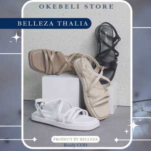 Sandal Flat | sendal tali wanita stylist | flats sandals Viral Murah pergi santai cewek perempuan - BELLEZA THALIA