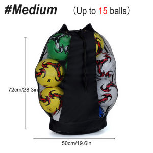 1PCS Extra Large Mesh Ball BagBasketball Soccer Ball Bag with Drawstring System-Adjustable Shoulder Strap for SoccerAll Sports